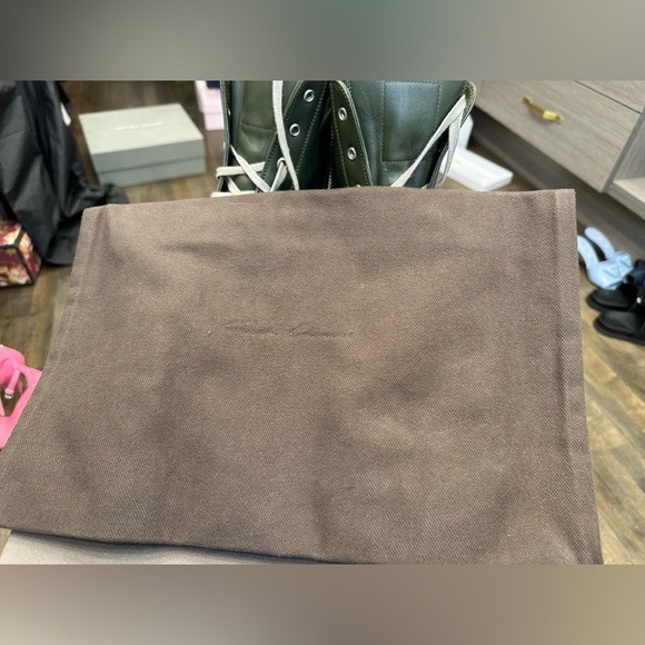 RICK OWENS Green Calfskin High Sneakers - Picture 9 of 10